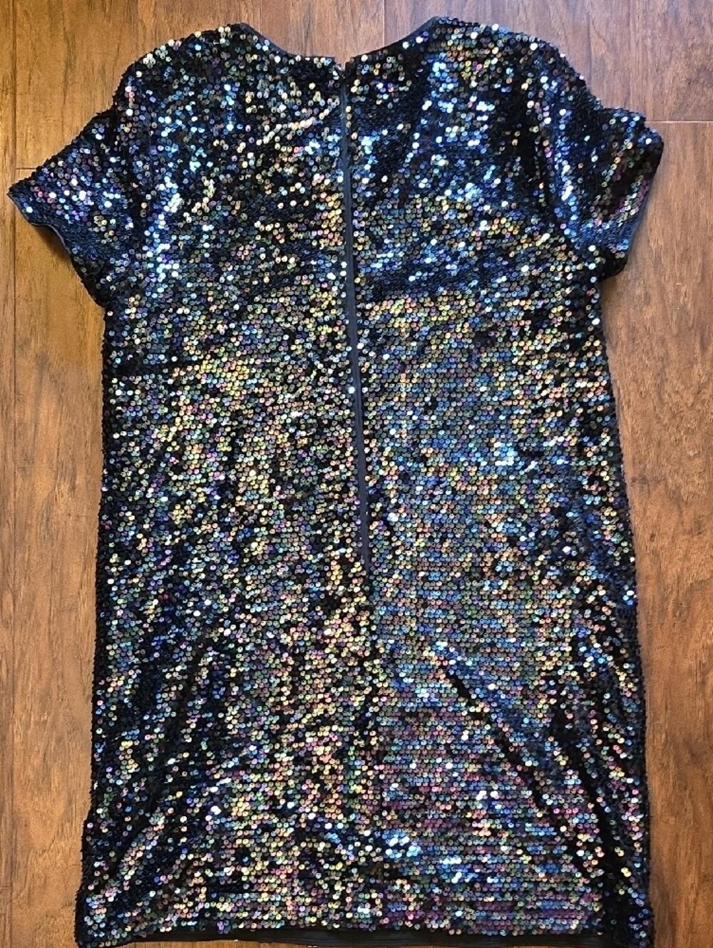 CeCe Sequin Shift Dress - Black Iridescent - Picture 3 of 4
